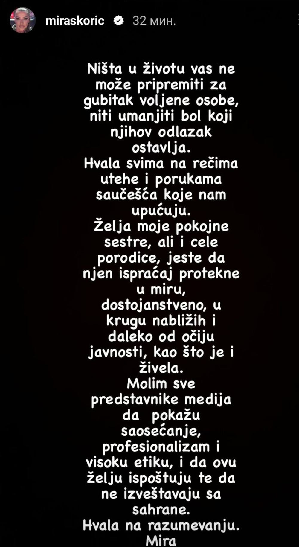 Sestra Mire Škorić svet portal svet