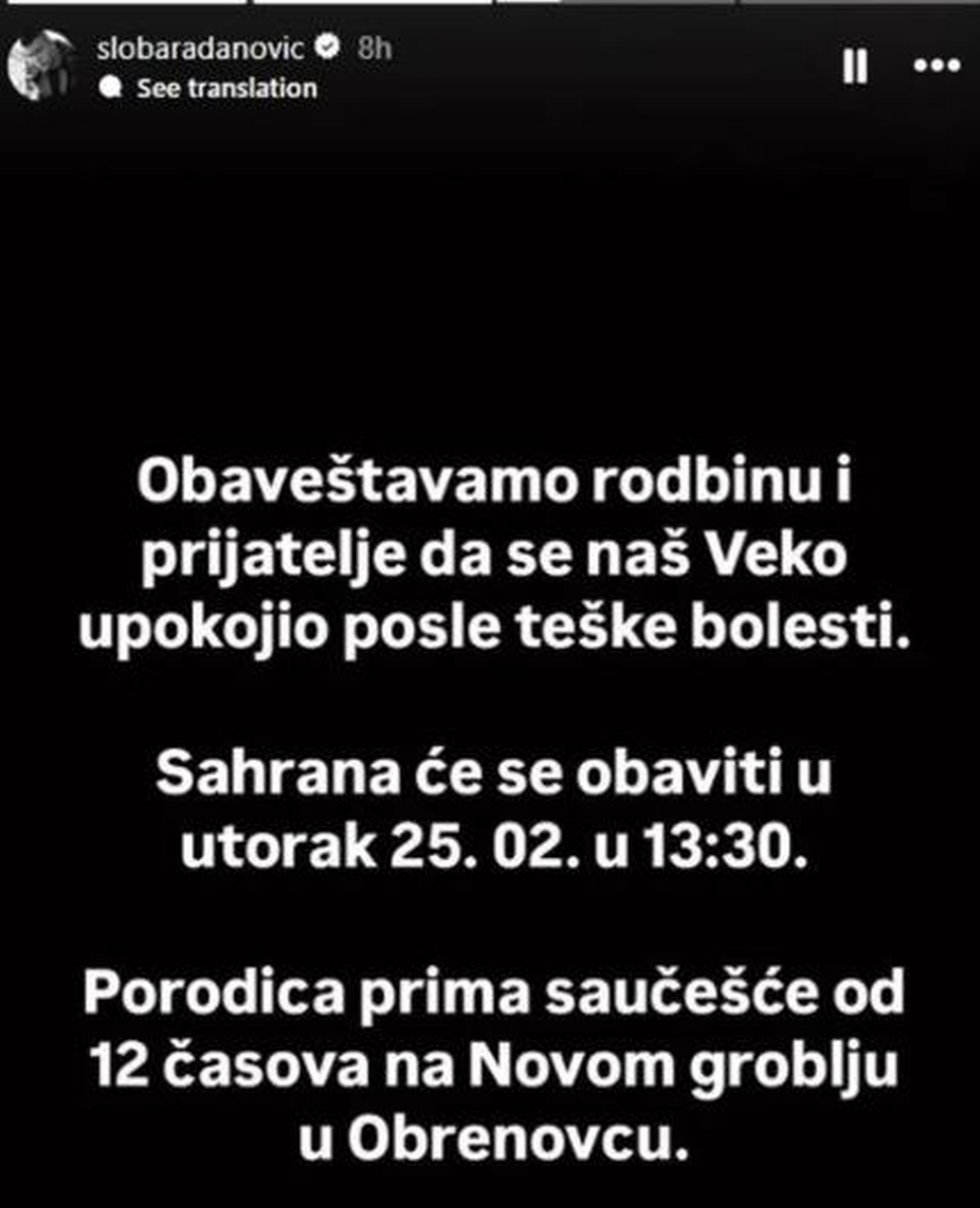 Sloba Radanović rođendan sina svet portal svet