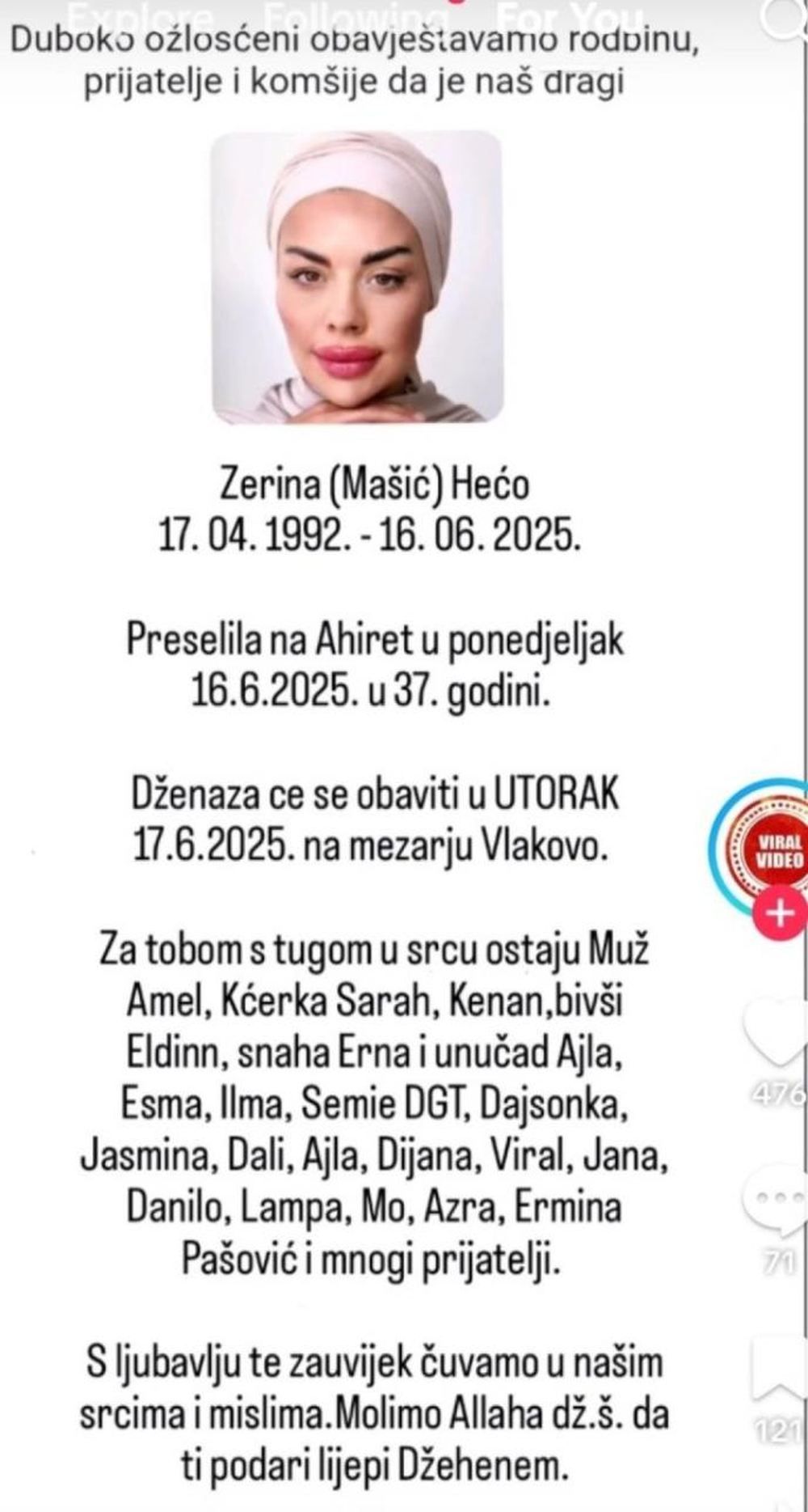 Umrlica Zerine Hećo svet portal svet