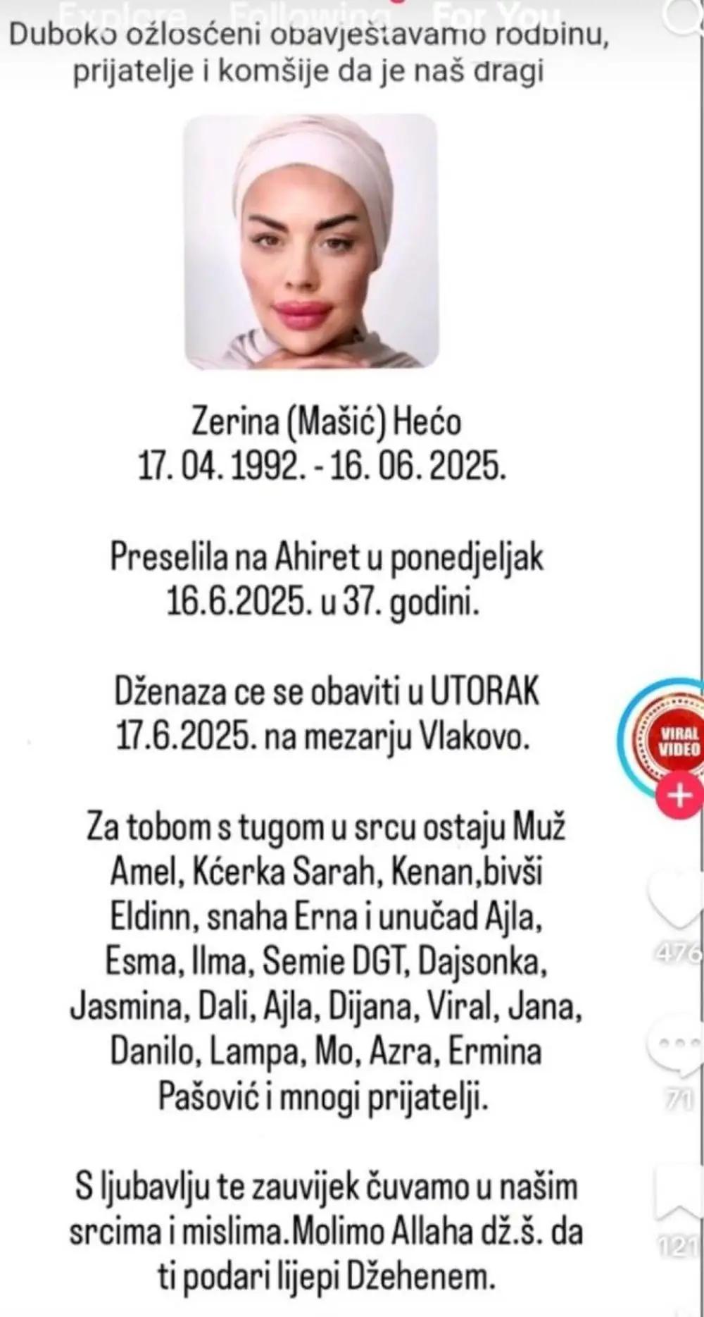 Umrlica Zerine Hećo svet portal svet