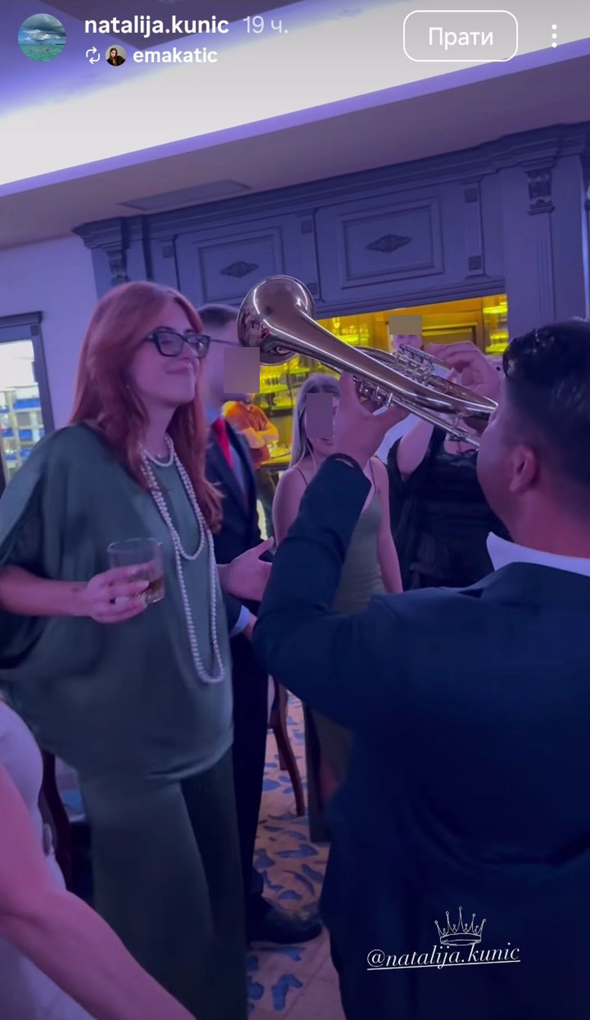 Natalija Kunić na sestrinom venčanju